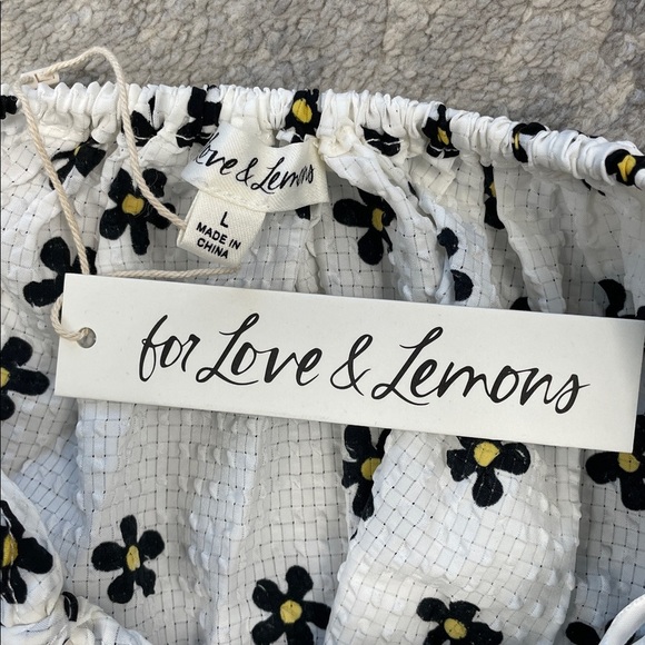 NWT For Love and Lemons Brenda Floral Midi Dress Daisy Strappy Open Back Sz L - Picture 10 of 15